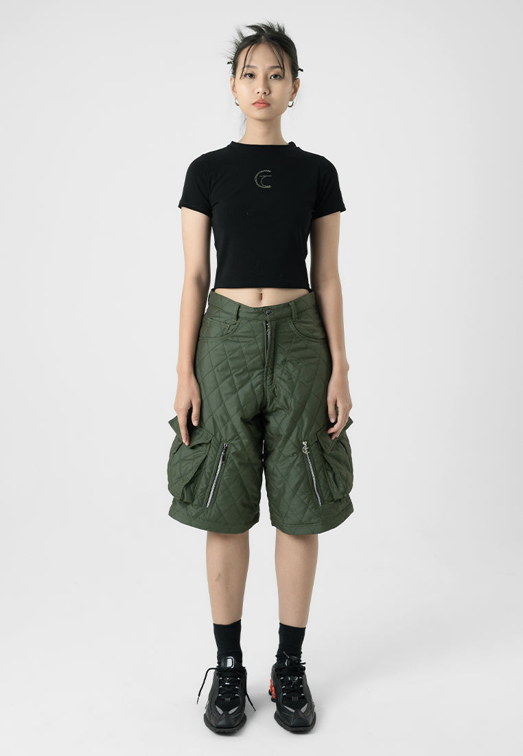 Detachable Quilted Pants - Army (7470570242227)