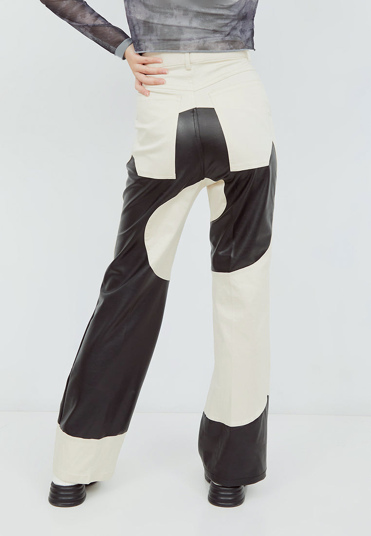 Yin-Yang Contrast Wide Leg Pants (6982663733427)