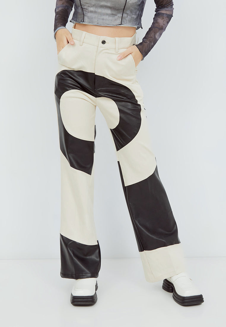 Yin-Yang Contrast Wide Leg Pants (6982663733427)